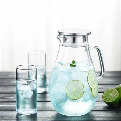 Teko Kaca 1700ml dengan Tutup SS