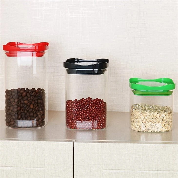 High Quality Square/round Borosilicate Food Glass Container With Plastic Lid